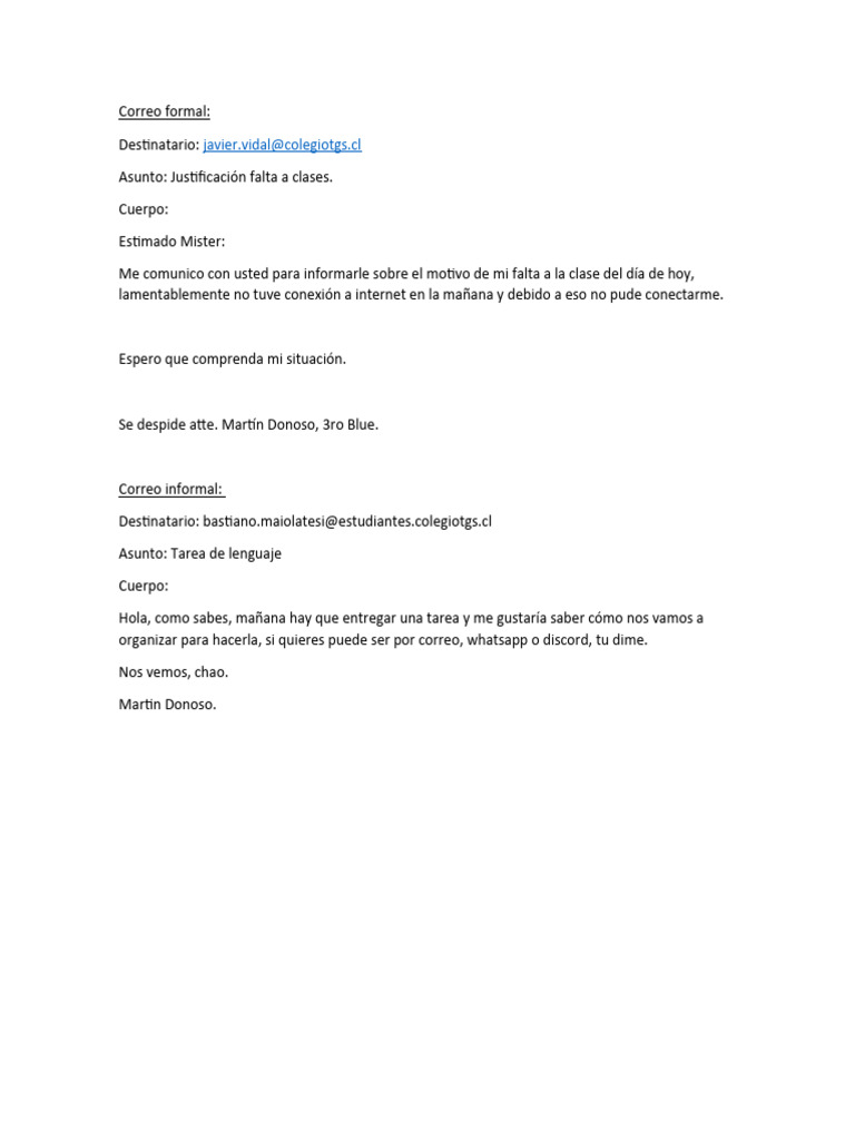 Correo Formal e Informal | PDF