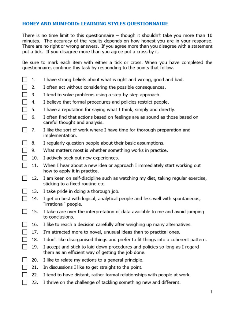 honey-and-mumford-learning-styles-personality-profile-questionaire