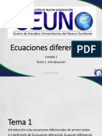 Ecuaciones Diferenciales. Tema 1.