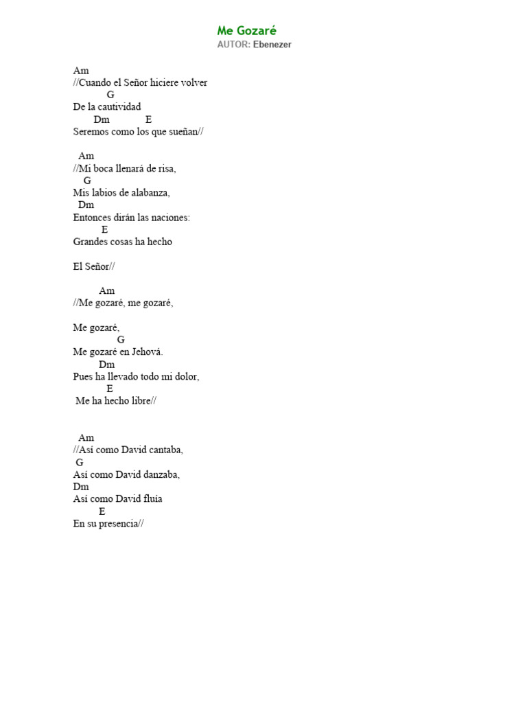 Me Gozaré Me Gozaré | PDF