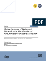 0.stable Isotopes of Water and Nitrate For The Identification of Groundwater Flowpaths: A Review