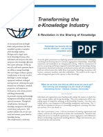 Transforming The E-Knowledge Industry