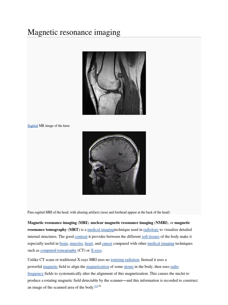 Understanding Magnetic Resonance Imaging | PDF | Magnetic Resonance ...