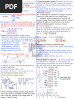 Wave Optics 1 Page Notes