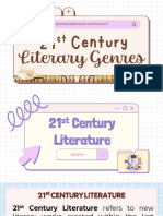 Q3-Lesson 3 - 21st Century Literary Genres