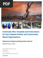 Non Federal Continuity Plan Template - 083118