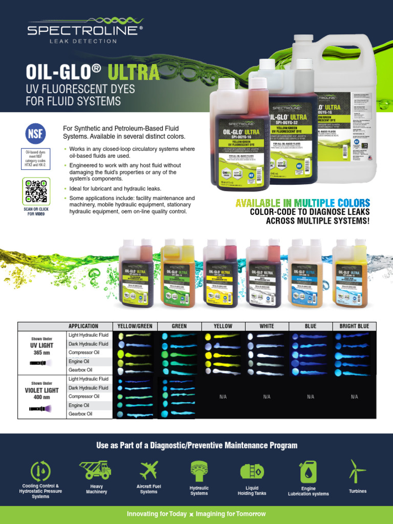 OIL-GLO-ULTRA-Series-Flyer-A19261-4 | PDF | Fluorescence | Lubricant