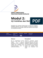 Modul 3 (Uji Validitas Dan Reliabilitas)