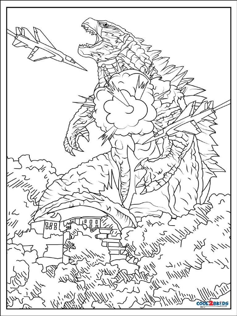 Printable Godzilla Coloring Page 5
