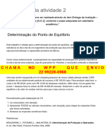 Enunciado Da Atividade 2 - Planejamento e Controle Da Produção II (Il30815)