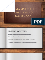 Analysis of The Kartilya NG Katipunan