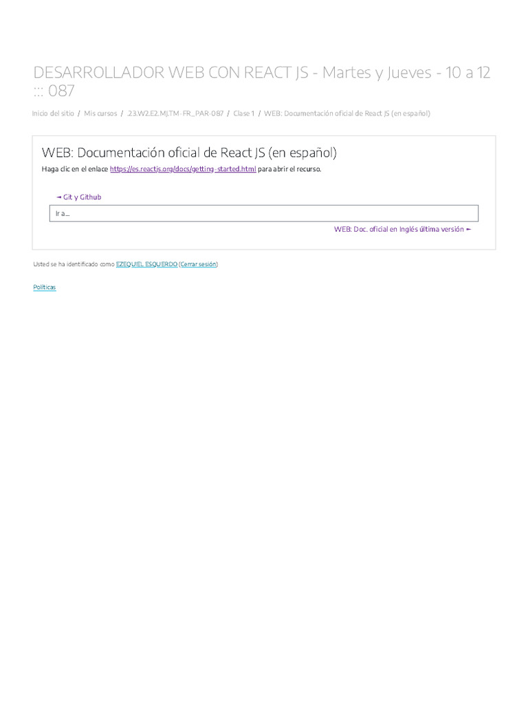 Documentación oficial de React JS en español | PDF