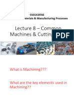 Lecture8-Common Machine Equipment and Cutting Tools