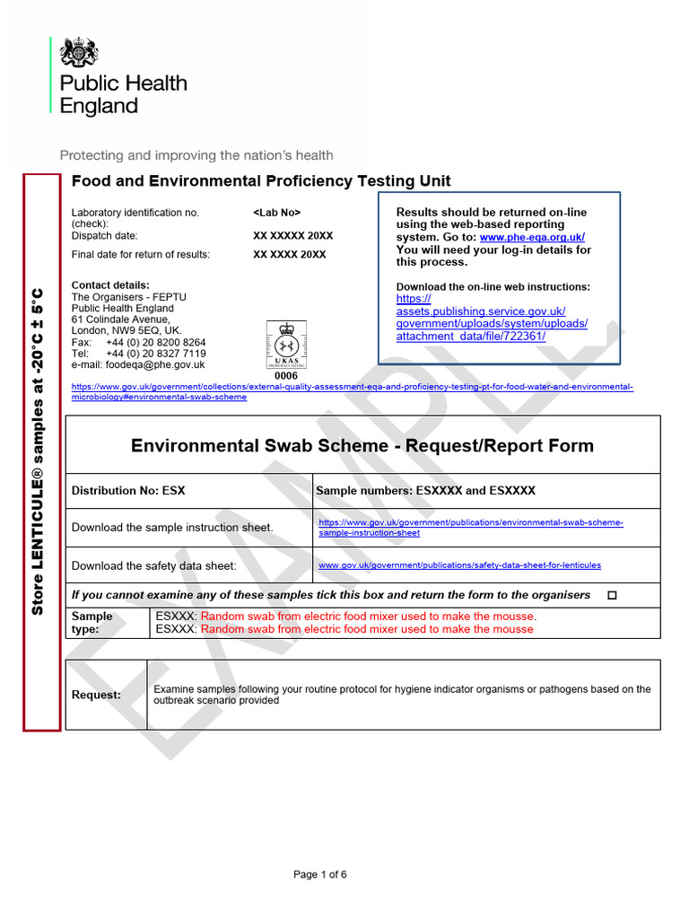 Environmental_Swab_Scheme_Request_Report_Form PDF