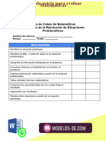 Lista de Cotejo para Evaluar Matemáticas