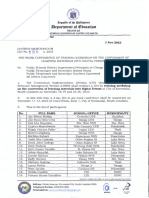 DM CID No. 139 S. 2023 PRE WORK CONFERENCE OF TRAINING WORKSHOP ON THE CONVERSION OF LEARNING MATERIALS INTO DIGITAL FORMAT