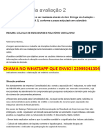 Enunciado Da Avaliação 2 - Análise Das Demonstrações Contábeis (IL60003)