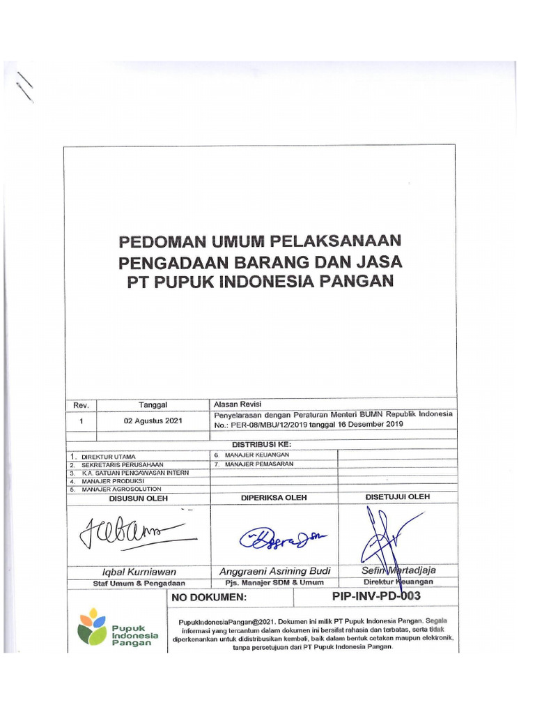 Pedoman Pengadaan Barang dan Jasa BUMN | PDF | Bisnis