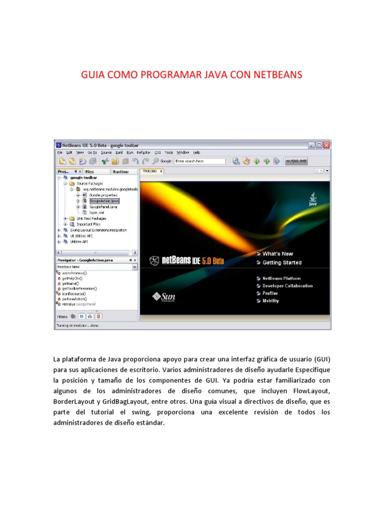 Guia Como Programar Java Con Netbeans PDF | PDF