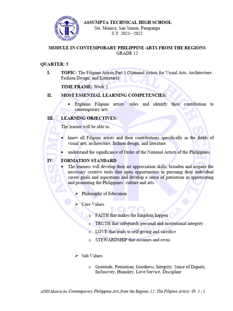 CPAR Module 3.2 (Week 2) | PDF