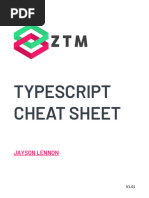 TypeScript Cheatsheet Zero To Mastery V1.01