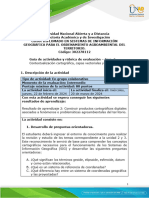 Guía de Actividades y Rúbrica de Evaluación - Unidad 2 y 3 - Fase 2 - Contextualización Cartográfica, Capas Vectoriales y Ráster