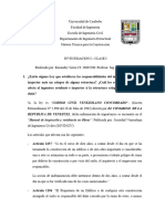 Investigacion I - Clase I. Kariandry Sierra. 26803500. Tecnica de La Construccion