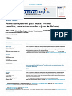 Anemia Pada Penyakit Ginjal Kronis: Protokol Penelitian, Penatalaksanaan Dan Rujukan Ke Nefrologi