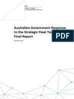 Australian Government Response To The Strategic Fleet Taskforce Final Report