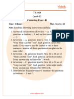 TSBSE Class 12 Chemistry Question Paper 2020