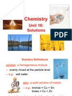 Chemistry: Unit 10: Solutions