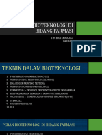 Aplikasi Bioteknologi Di Bidang Farmasi