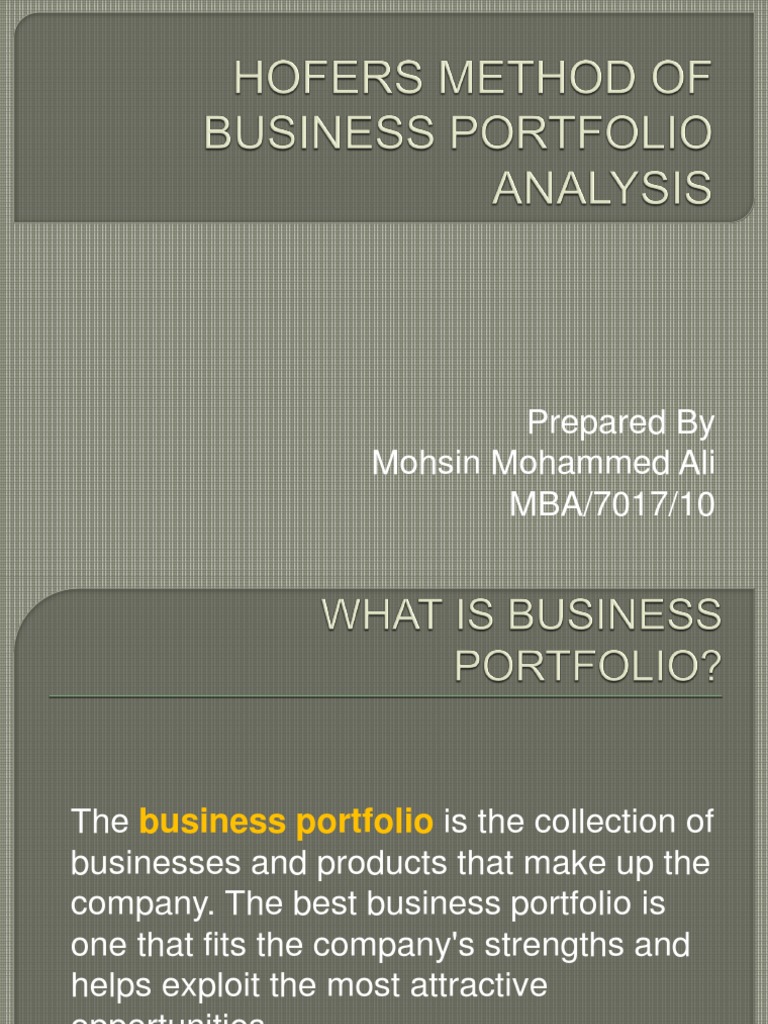 Hofer's Product-Market Evolution Matrix | PDF | Strategic Management ...