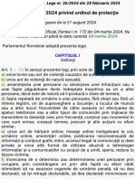 Legea 26 - 2024 Privind Ordinul de Protecție