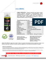 Ficha Tecnica Spray Limpiador Contactos Electricos M205