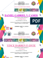 Certificate With Honors