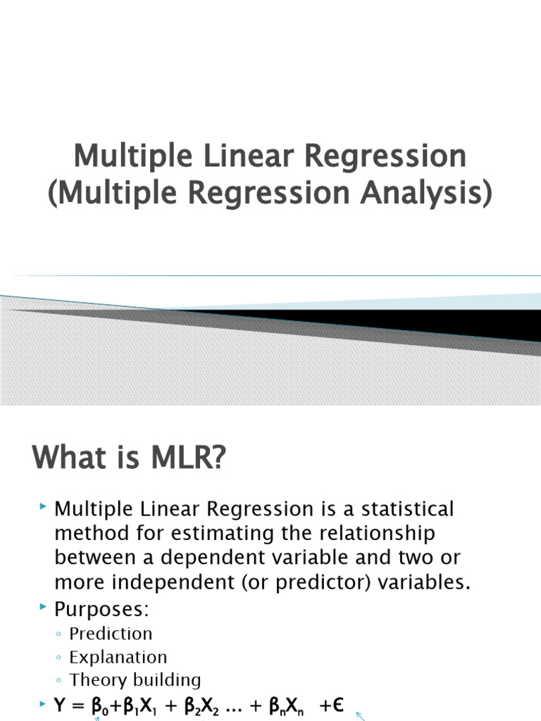 Multiple Linear Regression (Multiple Regression Analysis) | PDF ...