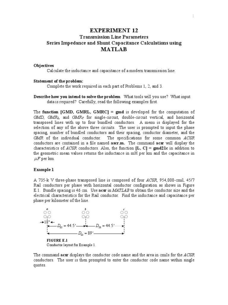 Transmission Line Capacitance Analysis | PDF | Electric Power ...