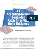 An Accordion-Folding Series-Fed Patch Array With Finite Thickness A Folding Technique For CubeSat Arrays