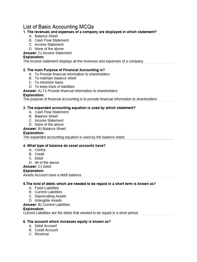 list-of-basic-accounting-mcqs-pdf-debits-and-credits-balance-sheet