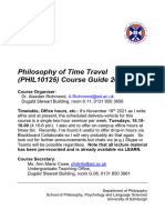 Philosophy of Time Travel Phil10125 Course Guide