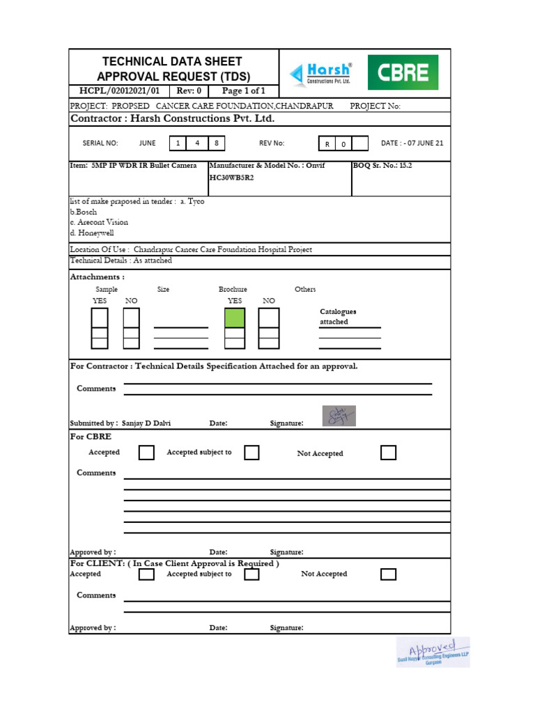TDS 148 For Approval of 5MP IP WDR IR Bullet Camera | PDF | Internet ...
