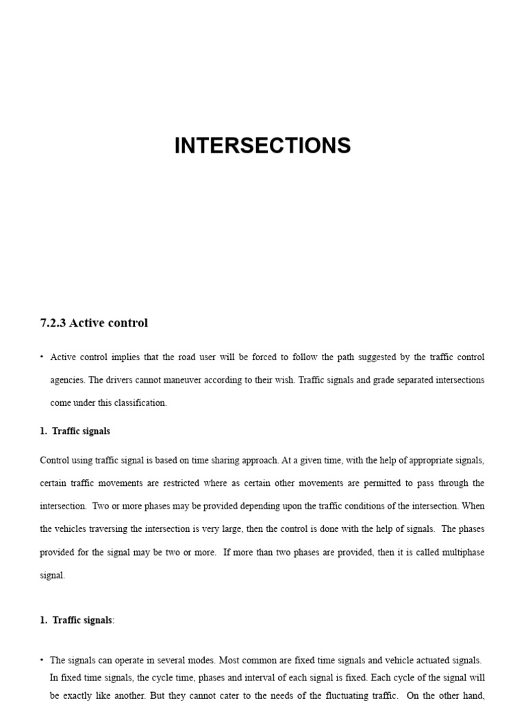 Intersections 3 Pdf Interchange Road Traffic