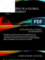 Chapter 4 - Managing in A Global Environment
