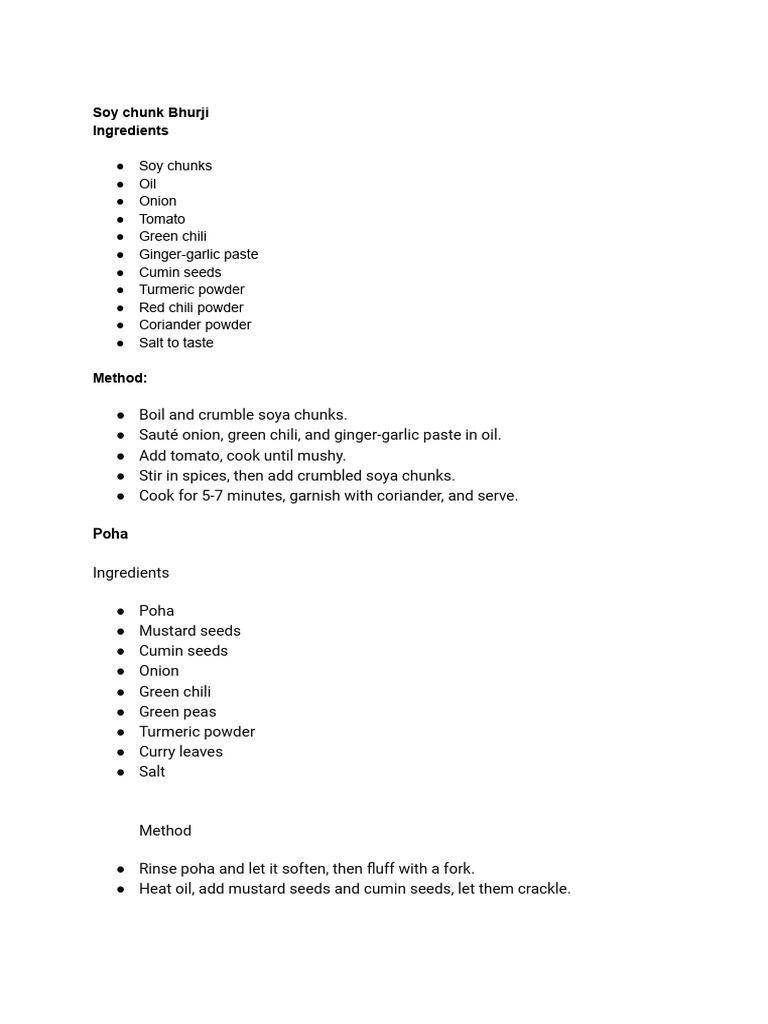 Indian Breakfast Recipes Collection | PDF | Chutney | Coriander