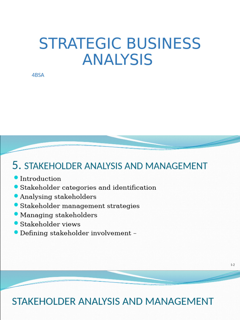 Stakeholders Analysis | PDF