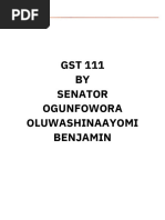 GST 111 (Communication in English) by Senator Ogunfowora Oluwashinaayomi Benjamin PDF