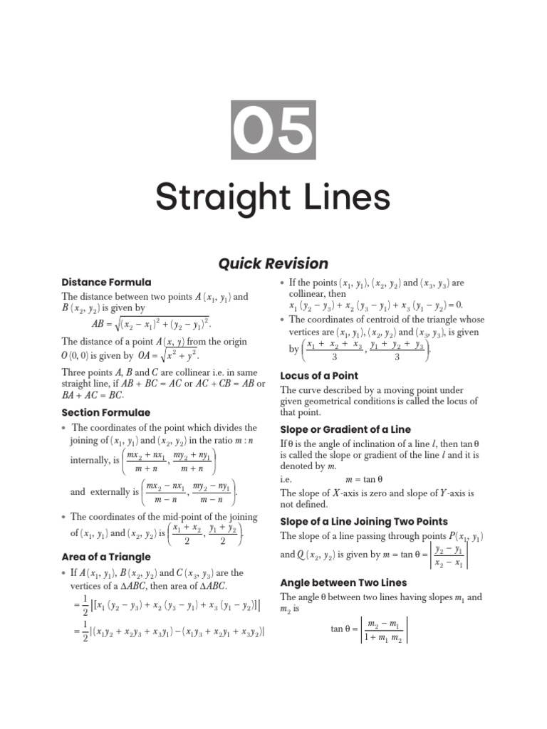 Straight Lines Class 11 Ex 9.1