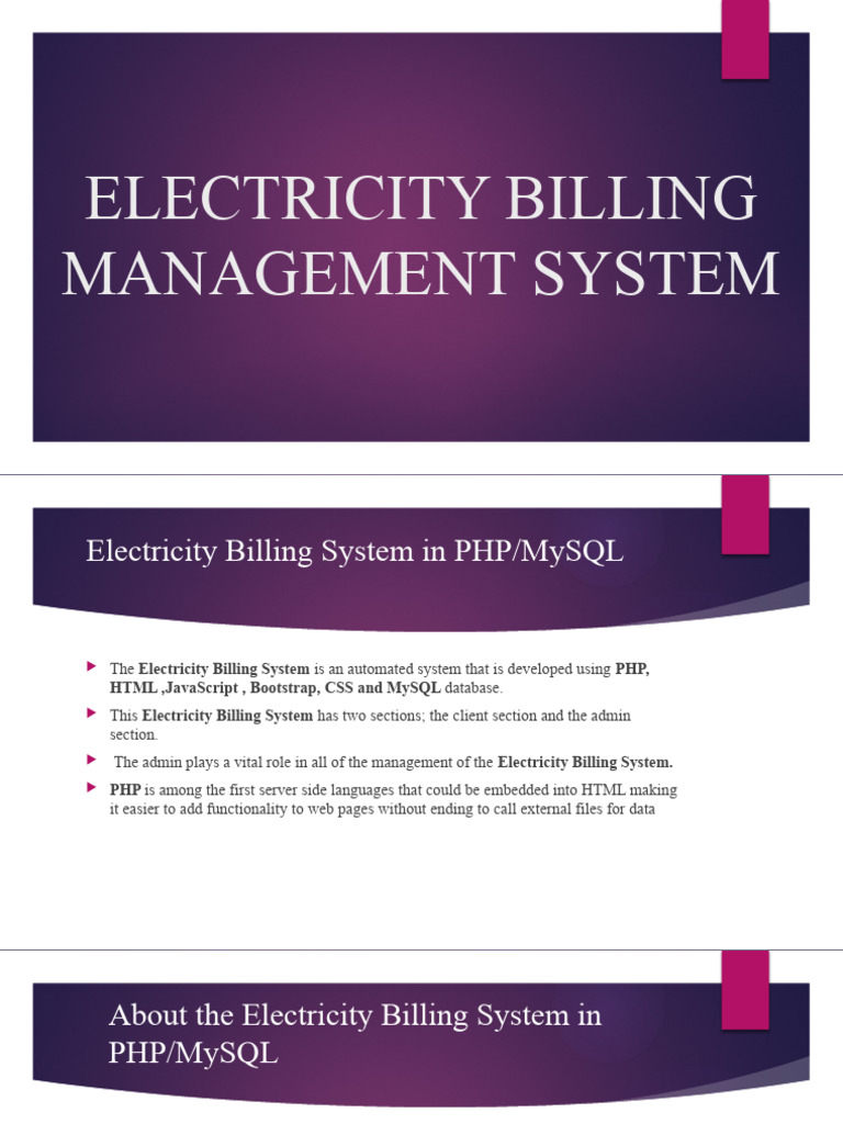 Electricity Billing Management System | PDF