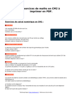 Exercices de Maths en cm2 A Imprimer en PDF 88